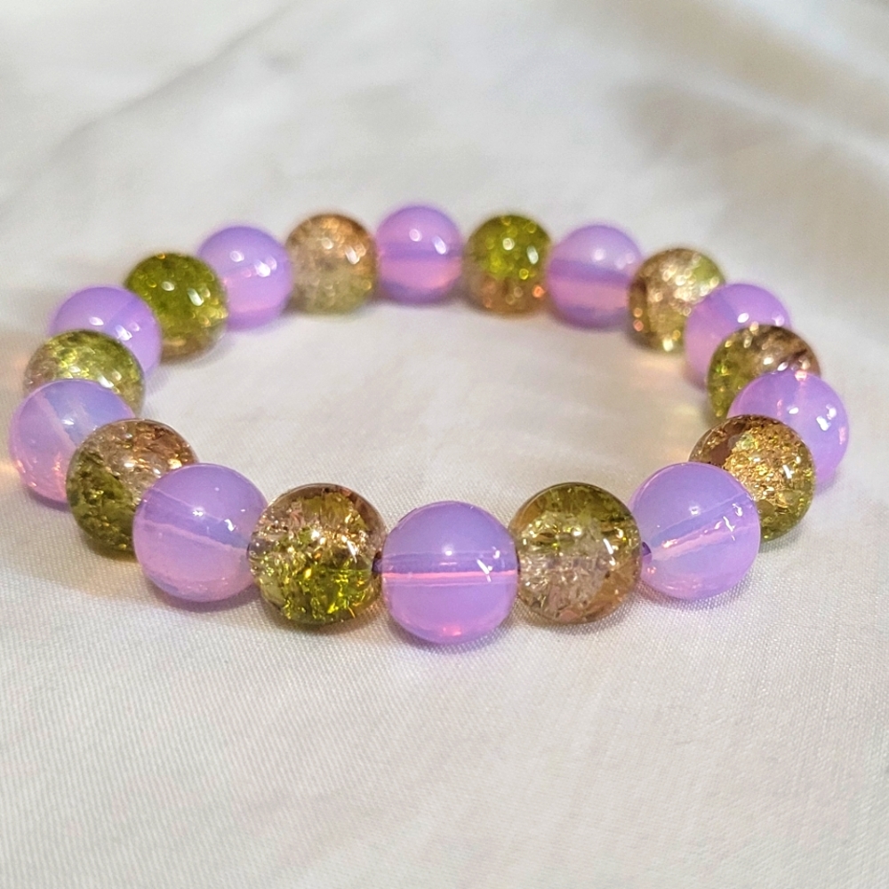 Handmade Sonoma Stretchy Glass Bead Chakra Bracelet - Picture 3 of 7